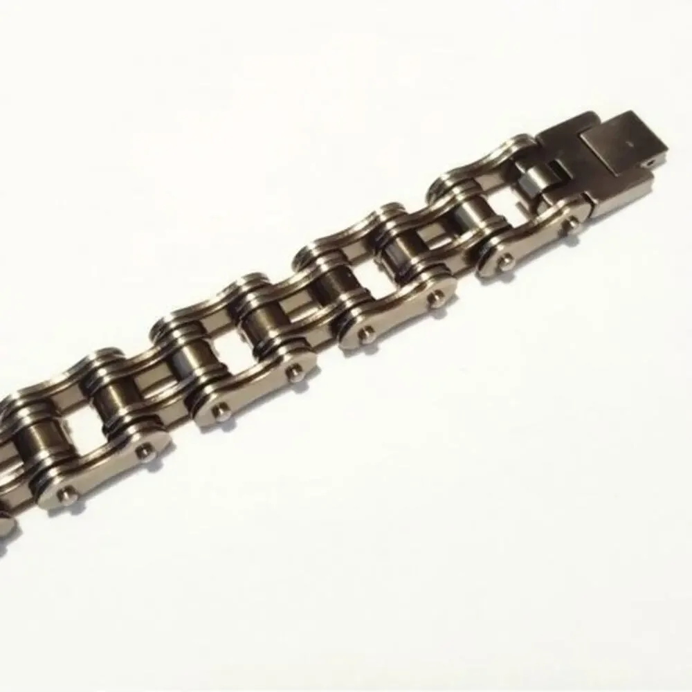 New stainless steel‎ bike chain bracelet 9 inches